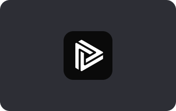 White VisionStory symbol with a dark backdrop