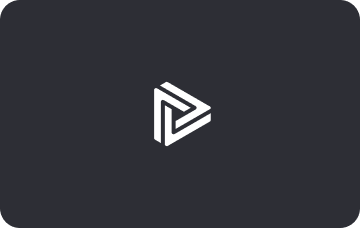 White VisionStory symbol on a dark background